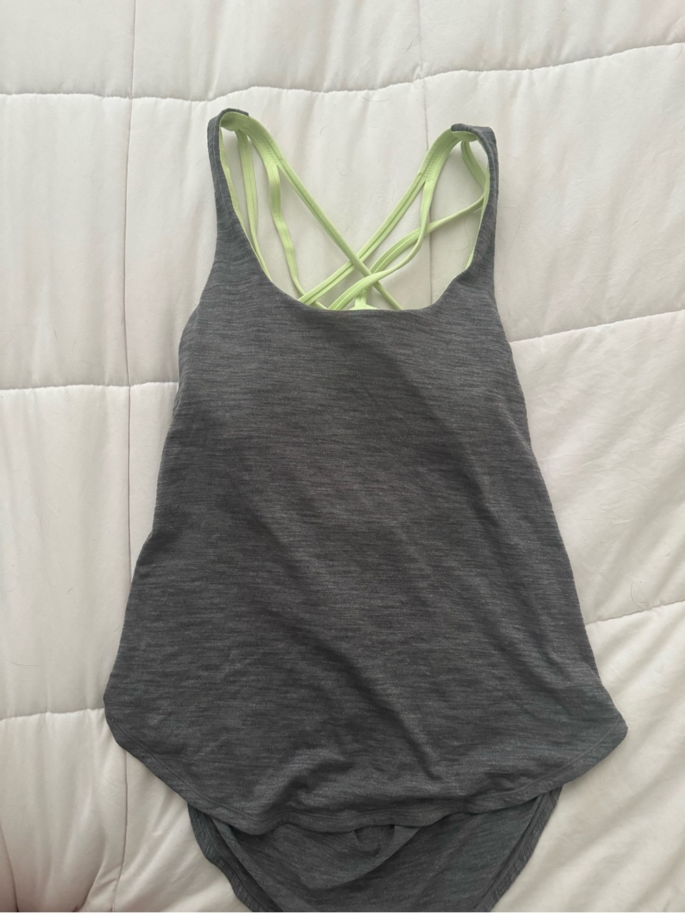 Lululemon tank top with a green accent